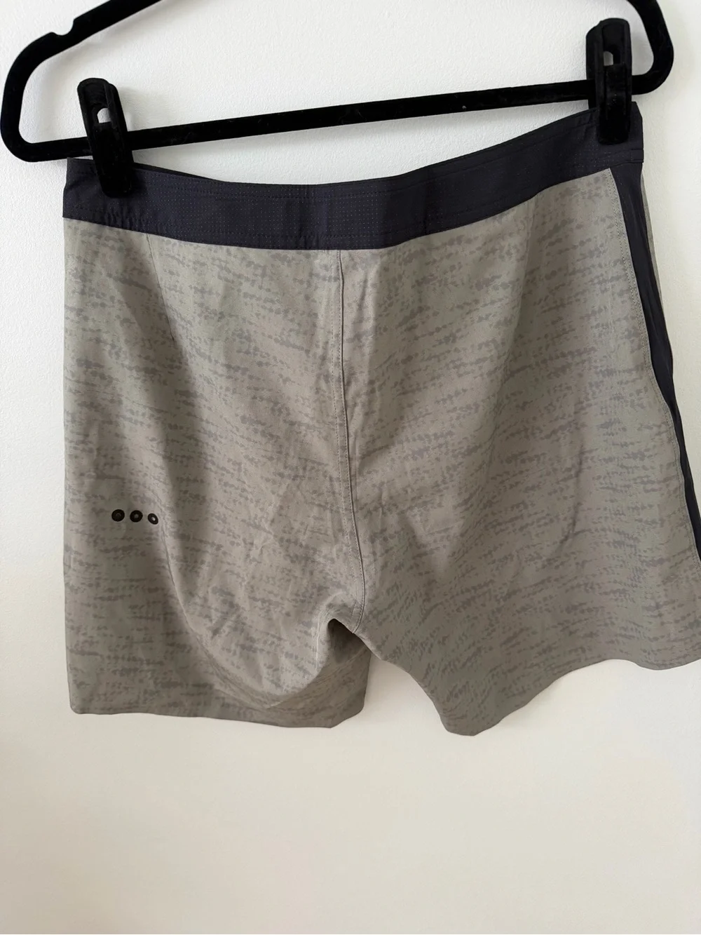 Vuori Men's Gray Board Shorts with Black Trim